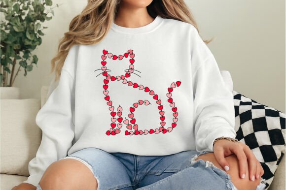 Download Cat Valentine Heart String Lights PNG - Premium Resources
