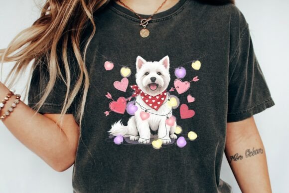 Download Westie Dog Heart Lights Valentine Png - Premium Resources