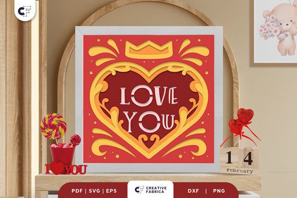 Download Valentine's Day Heart Shape 3D Light Box - Premium Resources