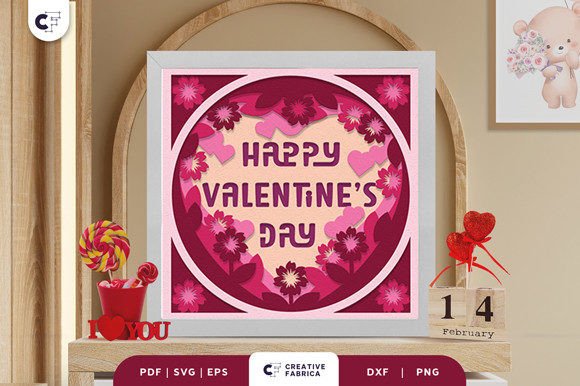 Download Happy Valentine's Day 3D Paper Cut SVG - Premium Resources