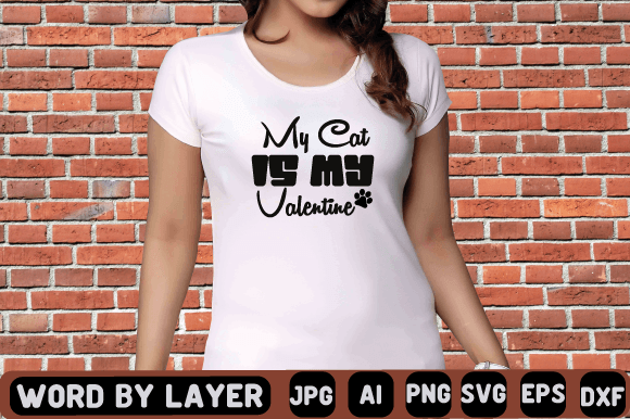 Download My Cat is My Valentine Svg Design - Valentine svg design Collection